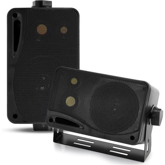 3-Way Indoor Outdoor Speaker System -3.5 Inch 200W Pair of Mini Box Ceiling Wall - Picture 1 of 7